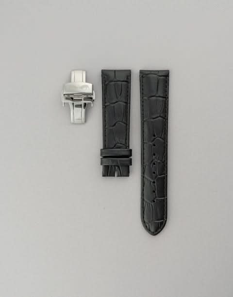 Bracelet Cuir Noir 22mm