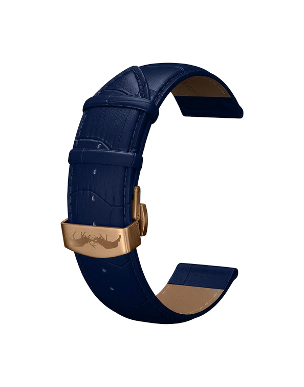 Bracelet Cuir Bleu 20mm