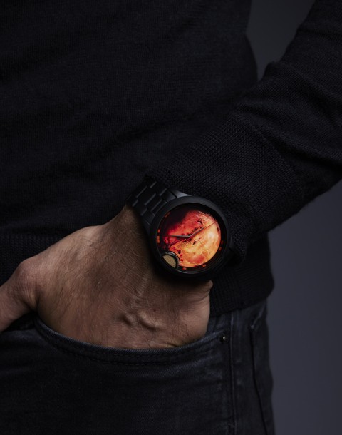 RED3,721 - The Automatic Watch with Meteorite Moon Dust\