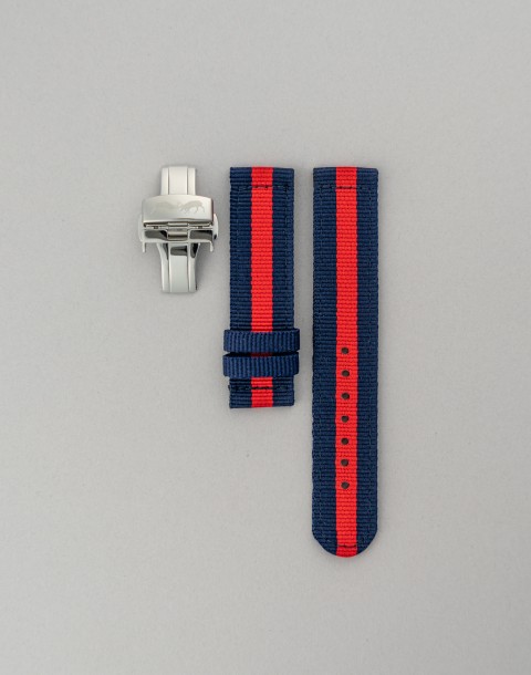 Red & blue nylon strap 20mm