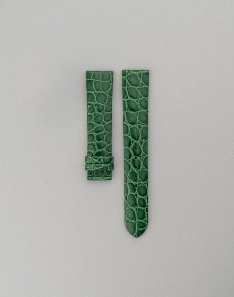 20mm green leather strap