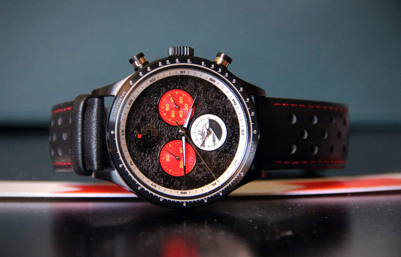 <p> Cette nouvelle montre Col&McArthur renferme un véritable morceau du circuit de Spa-Francorchamps</p>
