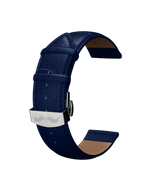 Blauwe leren band 20 mm