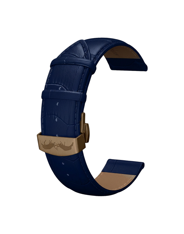 Bracelet Cuir Bleu 20mm