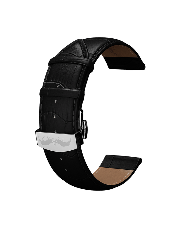 Bracelet Cuir Noir 20mm