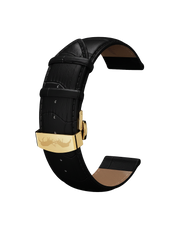 Bracelet Cuir Noir 20mm