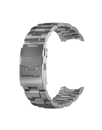 Interstellaire zilveren stalen armband