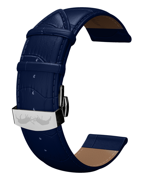 Bracelet Cuir Bleu 18mm